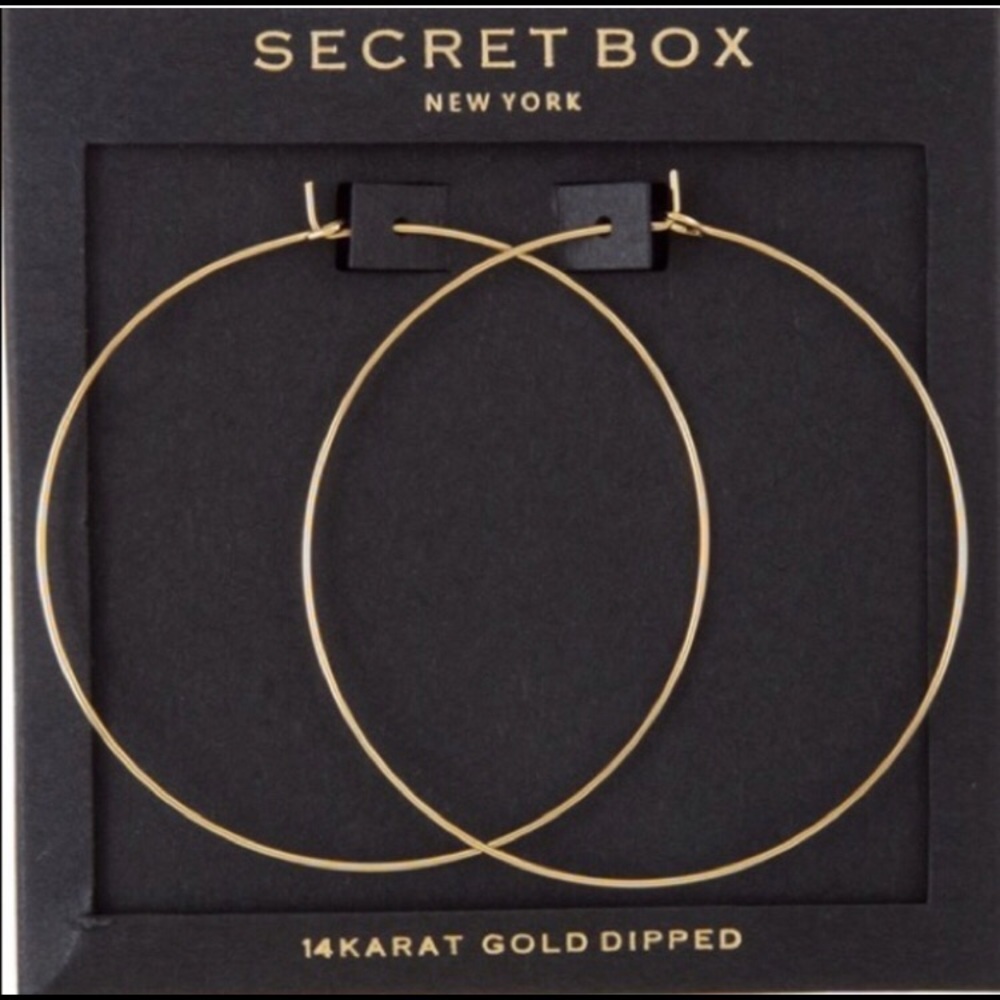 Secret Box Brand New Gold Dipped Hoops (Large).